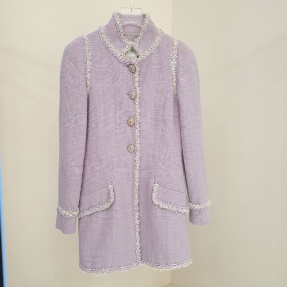Chanel Paris Versailles Lavender Tweed Jacket - Size 38 FR - Picture 1 of 13